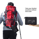 KingCamp Camping Blankets for Cold Weather, Warmer Down Alternative Packable Blanket, Ultralight Compact Emergency Waterproof Quilt for Backpacking, Airplane, Outdoor, Camping, Hiking, Travel, Stadium