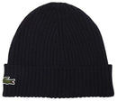 Lacoste Essentials Ribbed Wool Beanie Navy