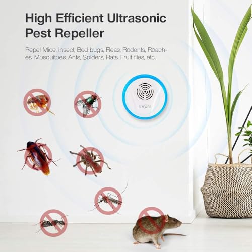 Ultrasonic Pest Repeller, 6PCs Plug in Insect Mosquito Repellent, Insect Killer Pest Control Mouse Repeller, Efficient Repellent Upgraded Mosquito Zapper for Indoor Outdoor