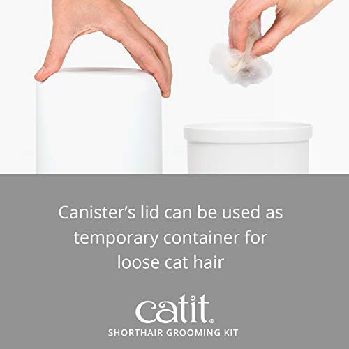 Catit Senses 2.0 Short Hair Cat Grooming Kit, White, 5 Piece Set