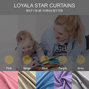 Loyala Star Curtains, Blackout Curtains for Bedroom, Cute Curtains, Kids Blackout Curtains, Double Layer Curtains, Light Blocking Curtains 63 Inch Length 2 Panels, Blue Curtains, 52 X 63 Inches
