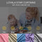 Loyala Star Curtains, Blackout Curtains for Bedroom, Cute Curtains, Kids Blackout Curtains, Double Layer Curtains, Light Blocking Curtains 63 Inch Length 2 Panels, Blue Curtains, 52 X 63 Inches
