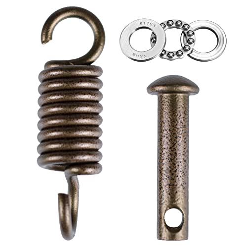 Hammock Chair Ultimate Hanging Kit - Egg Hammock Chair Spring Pin Plug Hardware- 500LB Hammock Chair Hanging kit for Hanging Basket Chairs Hammock and Porch Swings Brown
