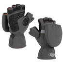 Palmyth Ice Fishing Gloves Convertible Mittens Flip Fingerless Mitt with Thinsulate 3M Warm for Cold Weather and Winter Men Women Photography Running Camera (Gray, X-Small)