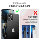 TAURI for iPhone 15 Case, [5 in 1] 1X Clear Case [Not-Yellowing] with 2X Tempered Glass Screen Protector + 2X Camera Lens Protector, [Military-Grade Drop Protection] Slim Phone Case 6.1 Inch