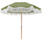 AMMSUN Beach Umbrella with Fringe - Upgraded Version for Beach,6.5ft Boho Holiday Umbrella,UPF 50+ Blocks 98% UV, 8 Sturdy Steel Ribs, Premium Wood Pole & Carry Bag, Olive Green