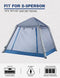 DEERFAMY Automatic Inflatable Tent for Camping, Portable&Waterproof Tent with Electric Pump Easy Setup for Indoor&Outdoor 2-3 Persons, Gray