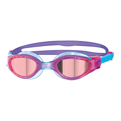 Zoggs Unisex-Youth Phantom Elite Mirror Swimming Goggle,Pink/Purple/Mirror,s (6-14 Years)