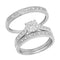 0.25 Carat (ctw) Round White Diamond Men & Womens Cluster Ring Trio Set 1/4 CT, 14K White Gold