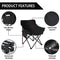 Folding Camping Chairs for Adults Portable, Beach Backrest Moon Chair, Fits The Back of The Body and Has A Strong Load-Bearing Capacity, 16.54’’L X 16.54’’W X 27.6’’H Inch (Black & White) (Black)