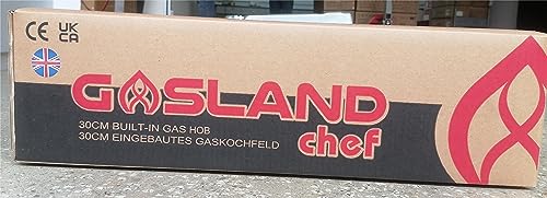 Gasland Chef GH30SF 30cm Built-in 2 Burners Gas Hob Cooker Stainless Steel Cooktop with Flame Failure Protection