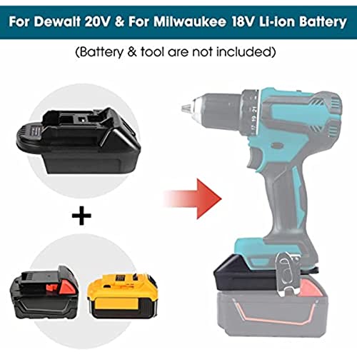 DM18M Battery Adapter for Dewalt 20V for Milwaukee 18V Battery M18 Convert to for MAKITA Battery,for Makita Power Tools,with USB Charging