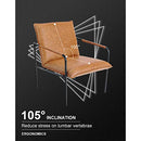 ALPHA HOME Accent Chair Sofa Chair Lounge Chair with Metal Leg for Home Office Study Living Room Vanity Bedroom,Brown