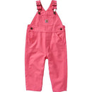 Carhartt baby-girls Bib Overalls (Lined and Unlined), Carhartt Pink Lemonade, 18 Months