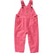 Carhartt baby-girls Bib Overalls (Lined and Unlined), Carhartt Pink Lemonade, 18 Months