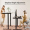 Luxsuite Electric Standing Desk Sit Stand Up Table Desktop Desk Motorised Height Adjustable Rising Tempered Glass Top Computer Office Sturdy Workstation USB & Type C 120x60cm Black