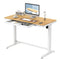 FLEXISPOT EW8 Comhar Electric Standing Desk with Drawers Charging USB Port, Height Adjustable 48" Whole-Piece Quick Install Home Office Computer Laptop Table with Storage (Maple Top + White Frame)