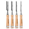 HAUTMEC 4PCS Wood Chisel Set for Woodworking, Carpentry Carving Tool with Bevel Edged Steel Blade, High Impact Handle for Woodcutting Sharpening HT0235