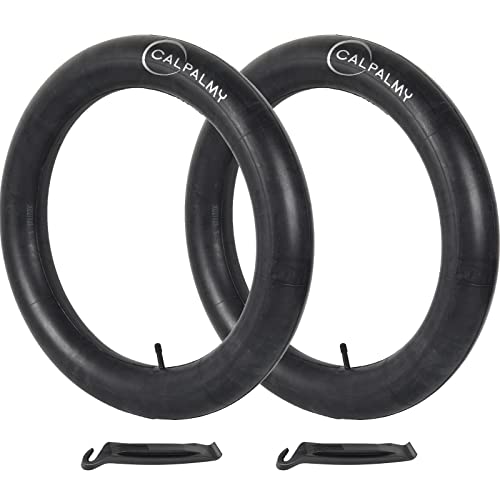 CalPalmy 26x4” Inner Tubes (2-Pack) - Fat Tire Tubes for Mountain Bikes and E-Bikes Inner Tubes with 32mm Schrader Valve Includes Lever Black