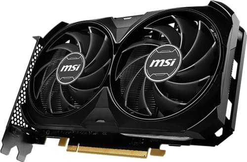 MSI Gaming GeForce RTX 4060 Ti 16GB GDRR6 Boost Clock: 2625 MHz 128-Bit HDMI/DP Nvlink TORX Fan 4.0 Ada Lovelace Architecture Graphics Card (RTX 4060 Ti Ventus 2X Black 16G OC)