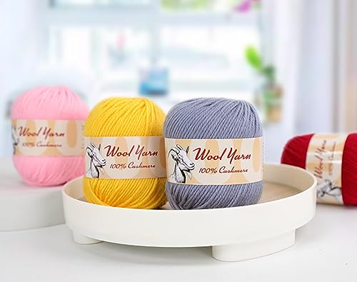 100% Cashmere Wool Yarn (Pack of 10) by Yonkey Monkey (14 Light Gray)