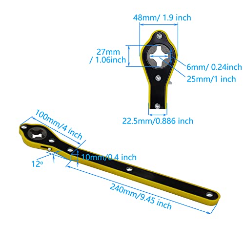 14-20 inch Auto Car SUV Telescoping Lug Wrench Wheel Wrench Universal with Standard CR-V Sockets 17/19, 21/22mm (2pcs (Lug Wrench+Cross Wrench)