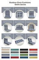 BOSSIMA Indoor Outdoor High Back Chair Cushions Replacement Patio Chair Seat Cushions Set of 4 (Olefin Light Grey)