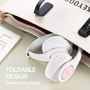 Bluetooth Headphones Wireless, pollini 40H Playtime Foldable Over Ear Headphones with Microphone, Deep Bass Stereo Headset with Soft Memory-Protein Earmuffs for iPhone/Android Cell Phone/PC (White)