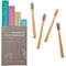 Zenify Earth Bamboo Kids Toothbrush (Set of 4) - Soft BPA Free Brushes - Biodegradable Childrens Toothbrushes - Australian Owned