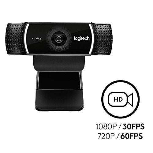 Logitech C922 Pro Stream 1080P HD Camera Webcam with Tripod for Game Streaming