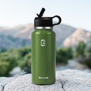 Berusd Insulated Water Bottle, Leak Proof, Vacuum Insulated Stainless Steel Sports Water Bottle, Double Walled, Travel Cup Thermo Mug Drink Flasks, Metal Canteen,Sage Green