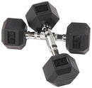 Balancefrom Rubber Encased Hex Dumbbells, 10LB, Pair