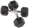 BalanceFrom Rubber Encased Hex Dumbbell in Pairs or Singles, Black