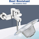2pcs Heavy Duty Stainless Steel Slop Basket Filter Trap 2.75 Top / 1 Mesh Metal Sink StrainerPerfect for Kitchen Sink/ Bathroom Bathtub Wash basin Floor drain balcony Drain HoleUtility.