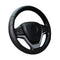 Rynomate Car Steering Wheel Cover Universal 15 Inch Fit High-Quality Microfiber Leather Steering Cover for Middle-Size Steering Wheels Black