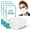 【50 Pack】K_F94 Certified, 4-Layered Protection, Tri-Folding Style, 3D-Ergonomic Design, Adult Disposable face_Mask Korean Fish Type (white50pcs)