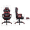 Zeanus Gaming Chair with Footrest Ergonomic Computer Chair with Massage Recliner for Heavy People Racing Gamer Chair Big and Tall Chairs for Adults Red