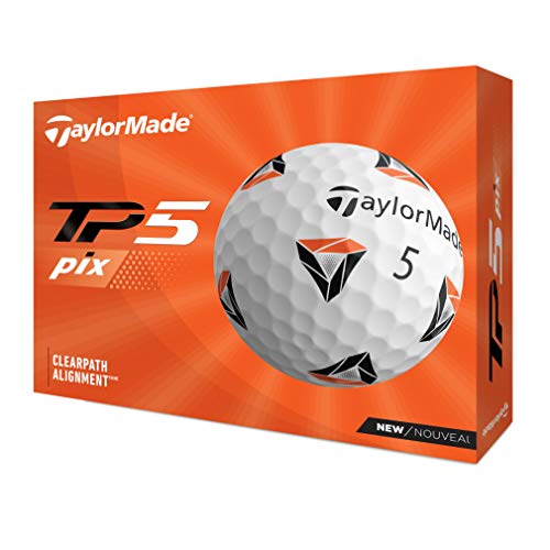 Taylor Made TP5 pix Golf Balls 5 Piece 2021 Model N0803201 White