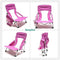 SunnyFeel Low Folding Camping Chair, Portable Beach Chairs, Mesh Back Lounger for Outdoor Lawn Beach Camp Picnic (Pink)