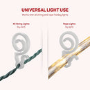 Gutter Light Clips [Set of 100] Gutter Light Clips, Hang by Cord All Type Outdoor Lights C5, C6, C7, C9, Mini, Icicle, Rope Lights. Christmas Light Clips Outdoor - No Tools Required - USA Made