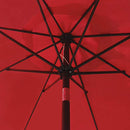 (Red) - Sunnyglade 2.7m Patio Umbrella Outdoor Table Umbrella with 8 Sturdy Ribs (Red)