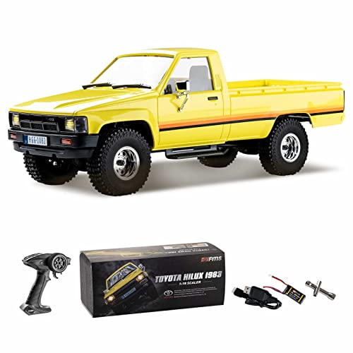 Fms 1/18 Scale Hilux RC Rock Crawler Model Car RC Trucks with LED Lights, 2.4Ghz 4WD Off-Road RC Vehicle RTR Hobby Electric Charging Remote Toy Rars for Adults Boys Kids