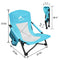 Oileus Low Beach Chair for Beach Tent & Shelter & Camping | Outdoor Ultralight Backpacking Folding Recliner Chairs with Cup Holder & Storage Bag, Carry Bag, Breeze Mesh Back, Compact Duty 1 Pcs Chair