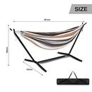 Portable Double Hammock with Stand Hanging Chair Outdoor Garden Beach Bed Travel Camping Gear Colourful