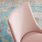 Modway Viscount Modern Accent Performance Velvet Dining Chair, Pink