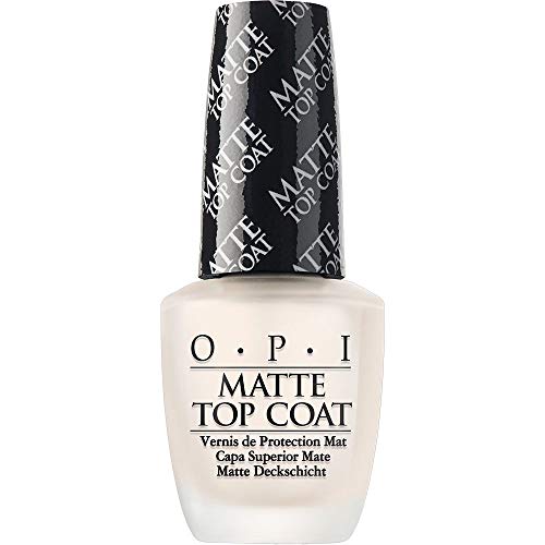 OPI Nail Polish Top Coat, Matte Finish, Seals in Color, Prevent Scratches or Chipping, Up to 7 Days of Wear, 15ml
