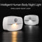 VANANA 2PCS LED Motion Sensor Night Light Stick-On Night Light Battery Operated Energy Efficient (Cold White + Warm White) for Bedroom, Kitchen, Cupboard, Wardrobe, Shelf, Toilet, Hallway, Stairs