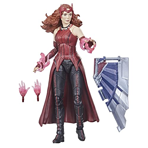 Marvel - Legends Series - 6" Scarlet Witch - Wanda Maximoff - 4 Accessories - Build-a-Figure - Premium Design Action Figure and Toys for Kids - Boys and Girls - F0324 - Ages 4+