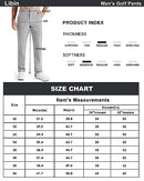 Libin Mens Golf Pants Slim Fit Stretch Work Dress Pants 30"/32" Quick Dry Lightweight Casual Comfort with Pockets, Light Grey, 32W x 32L