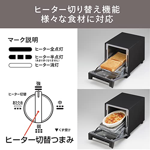 Twin Bird Slim toaster oven (960W) Pearl Black TS-D037PB
